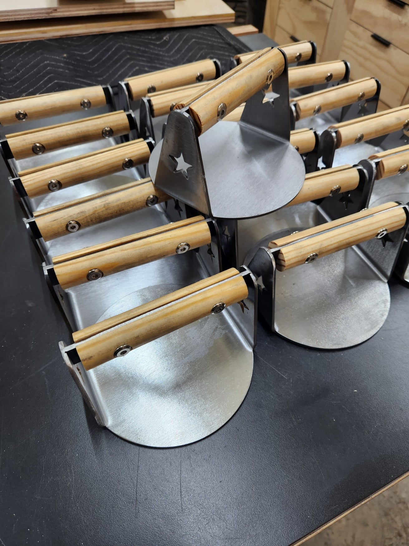 6-Inch Handmade Burger Press | Steel Smash Burger Smasher with Wood Handle
