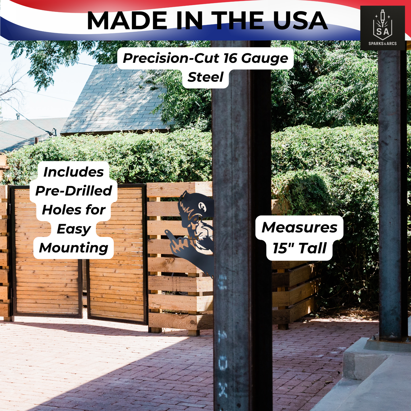 Bigfoot Finger Wall Décor | Handcrafted Metal Art | Sasquatch Funny Sign | Made in Texas