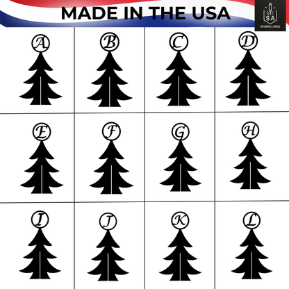 Custom Monogram 3D Metal Christmas Tree | Personalized Rustic Holiday Décor | 13" Steel Art | Made in Texas