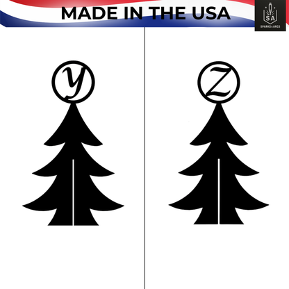 Custom Monogram 3D Metal Christmas Tree | Personalized Rustic Holiday Décor | 13" Steel Art | Made in Texas