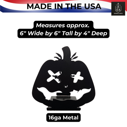 Ghost & Scarecrow Metal Shadow Casters | Spooky Halloween Tabletop Décor | 16-Gauge Steel Rustic Art | Made in Texas