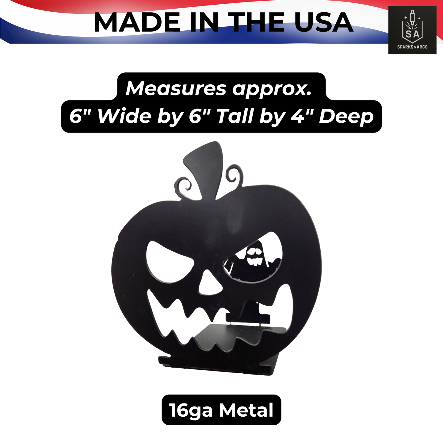 Ghost & Scarecrow Metal Shadow Casters | Spooky Halloween Tabletop Décor | 16-Gauge Steel Rustic Art | Made in Texas